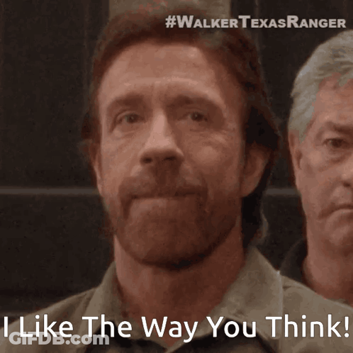 A Man With The Words I Like The Way You Think GIF