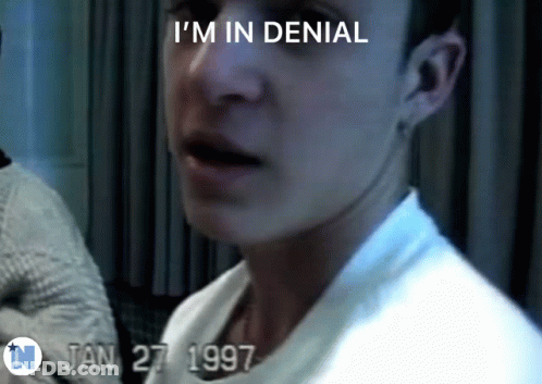Man With I M In Denial On Face GIF