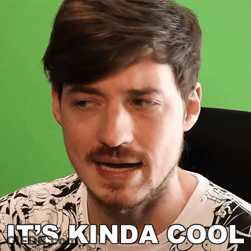 Man With It Kinda Cool Text On Face GIF