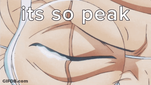 A Man With White Hair And Glasses Has The Words " It 'S So Peak " Written On His Face GIF