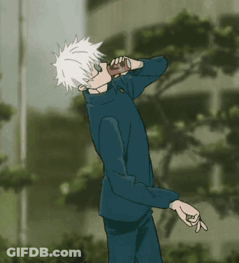 A Man With White Hair Is Drinking From A Bottle While Standing In Front Of A Building . GIF