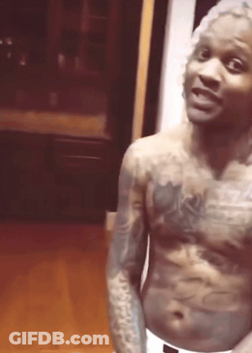 A Man Without A Shirt Has A Tattoo On His Chest That Says " I Love You " GIF