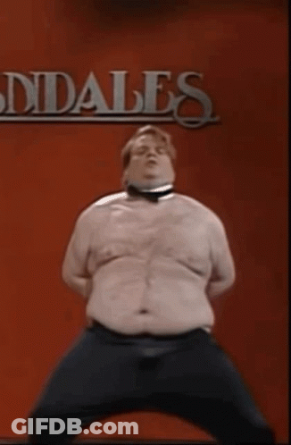 A Man Without A Shirt Is Dancing In Front Of A Sign That Says Didales GIF