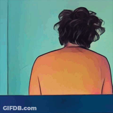 Shirtless Man Leaning Against Wall GIF