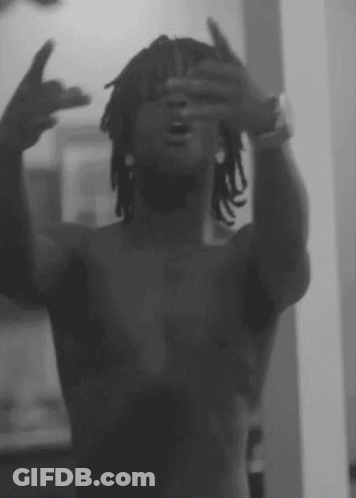 A Man Without A Shirt Is Taking A Picture Of Himself GIF