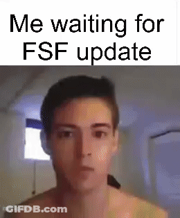 A Man Without A Shirt Is Waiting For A Fsf Update . GIF