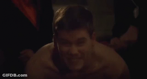 A Man Without A Shirt Says Thank You Sir GIF
