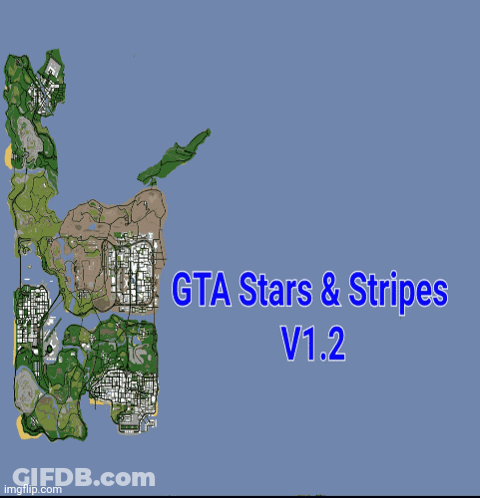 A Map Of A Video Game Called Grand Theft Auto Stars And Stripes V1.4 GIF