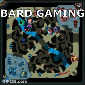 A Map Of A Video Game With The Words Bard Gaming Above It GIF