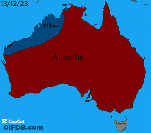 A Map Of Australia With The Date 04/08/2024 On The Bottom GIF