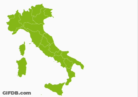 A Map Of Italy With The Words Progetto Italia On It GIF