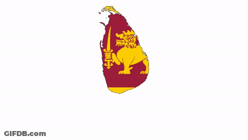 A Map Of Sri Lanka With A Lion On It And The Words Keep Sri Lanka Undivided GIF