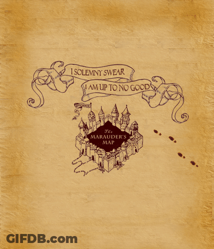 A Map Of The Marauder 'S Map With The Words I Solemnly Swear Am Up To No Good GIF
