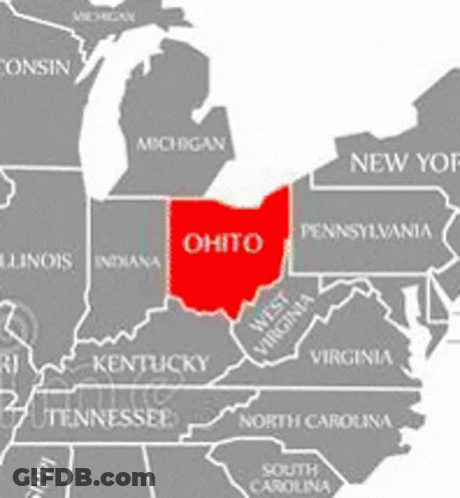 A Map Of The United States With Ohio In The Middle GIF