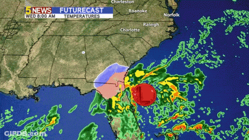 A Map Of The United States With The Words 5 News Futurecast On Top GIF