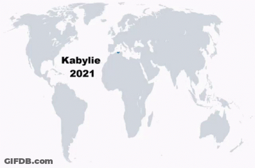 A Map Of The World Showing The Location Of Kabylie 2075 GIF