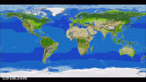 A Map Of The World Shows A Lot Of Mountains And Water GIF
