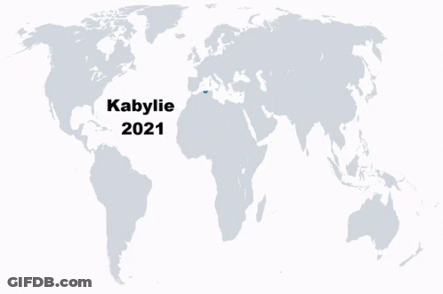 A Map Of The World Shows The Location Of Kabylie 2075 GIF