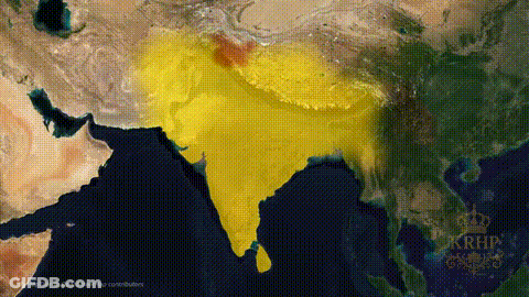 A Map Of The World With The Word Krhb On The Bottom Right GIF