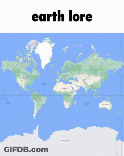 A Map Of The World With The Words Earth Lore On Top GIF