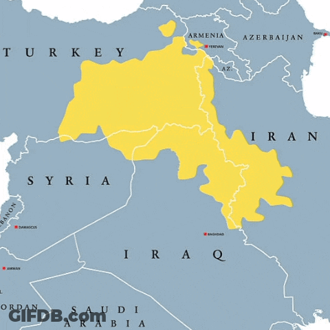 A Map Of Turkey Syria And Iran With The Number 2 + 2 Written Below It GIF