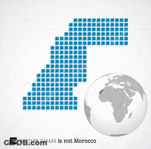 A Map Of Western Sahara Is Not Morocco With A Globe GIF
