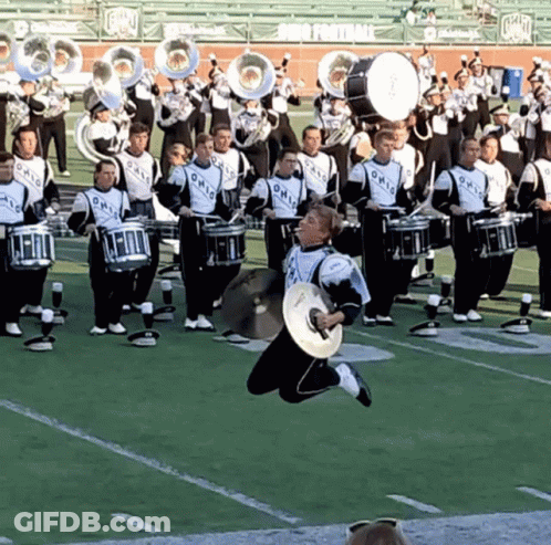 A Marching Band With Ohio On Their Shirts GIF