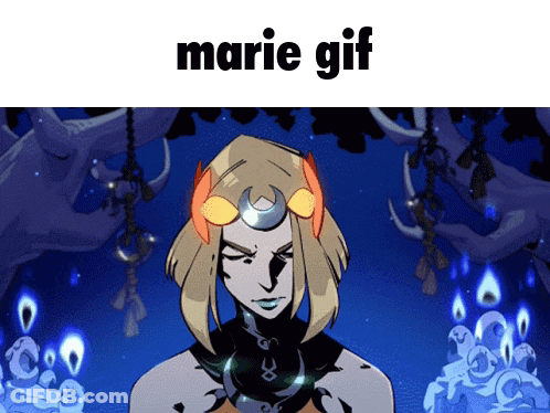 A Marie Gif With A Cartoon Of A Woman With Horns GIF