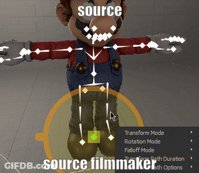 A Mario Video Game Character With The Words Source Filmmaker Below Him GIF
