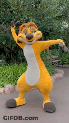 A Mascot From The Lion King Is Dancing GIF
