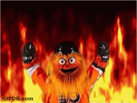 A Mascot With The Number 3 On His Jersey GIF