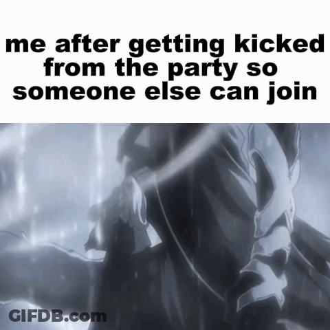 A Meme About Getting Kicked From A Party GIF