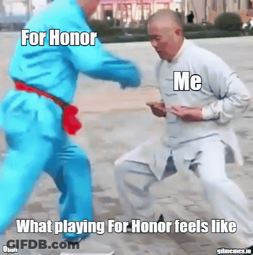 A Meme Of Two Men Fighting With The Caption For Honor GIF