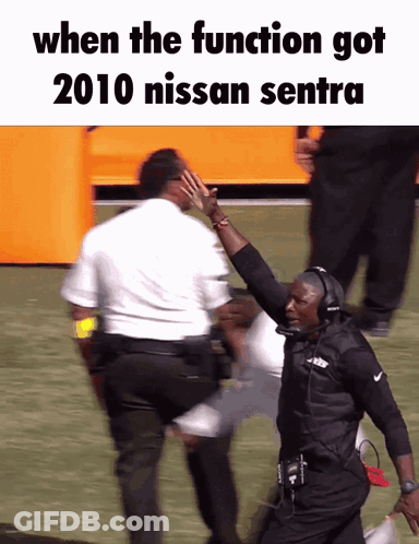 A Meme Shows A Football Coach Giving A High Five To A Player GIF