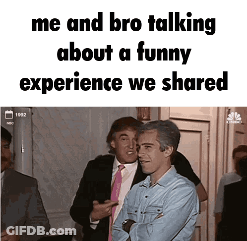 A Meme Shows Two Men Talking About A Funny Experience GIF