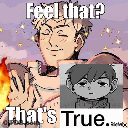 A Meme That Says Feel That That 'S True And A Drawing Of A Boy GIF