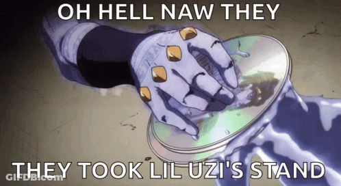 A Meme That Says Oh Hell Naw They They Took Lil Uzi 'S Stand On It GIF