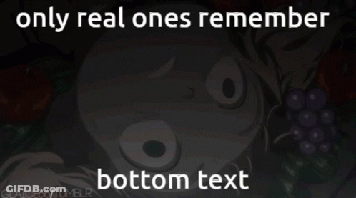 A Meme That Says Only Real Ones Remember The Bottom Text GIF