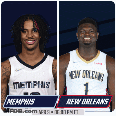 A Memphis And New Orleans Basketball Game Is Scheduled For April 9 GIF