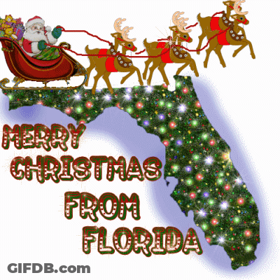 A Merry Christmas From Florida Greeting Card GIF