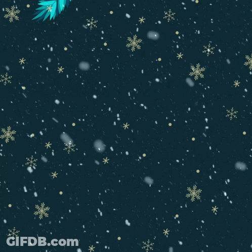 A Merry Christmas Greeting Card With Snowflakes And Christmas Decorations GIF