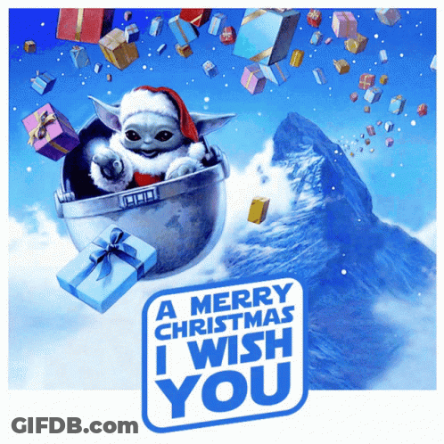 A Merry Christmas I Wish You Greeting Card GIF