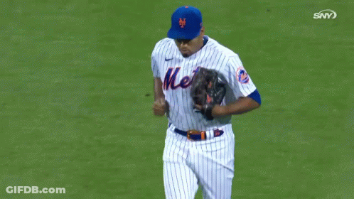 A Mets Baseball Player With The Number 3 On His Uniform GIF
