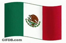 A Mexican Flag Is Waving In The Wind . GIF