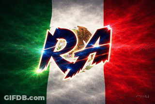 A Mexican Flag With The Letters Ra In The Middle GIF