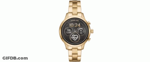 A Michael Kors Watch Displays The Time Of 10:24 GIF