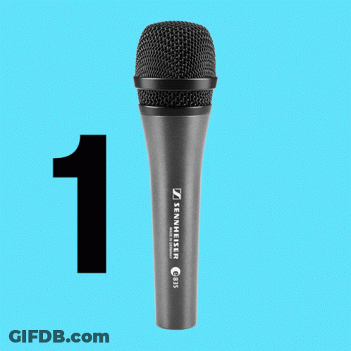 A Microphone With The Word Check Written On It GIF