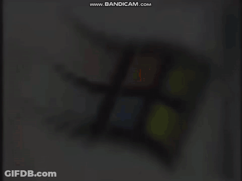 A Microsoft Logo Is Displayed In A Black And White Photo GIF