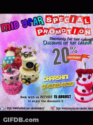 A Mid Year Special Promotion For Tier Cakes GIF
