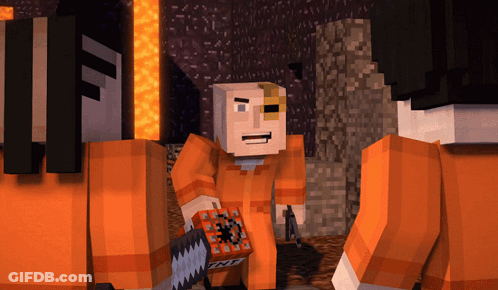 A Minecraft Character Is Holding A Tnt Bomb In His Hand GIF